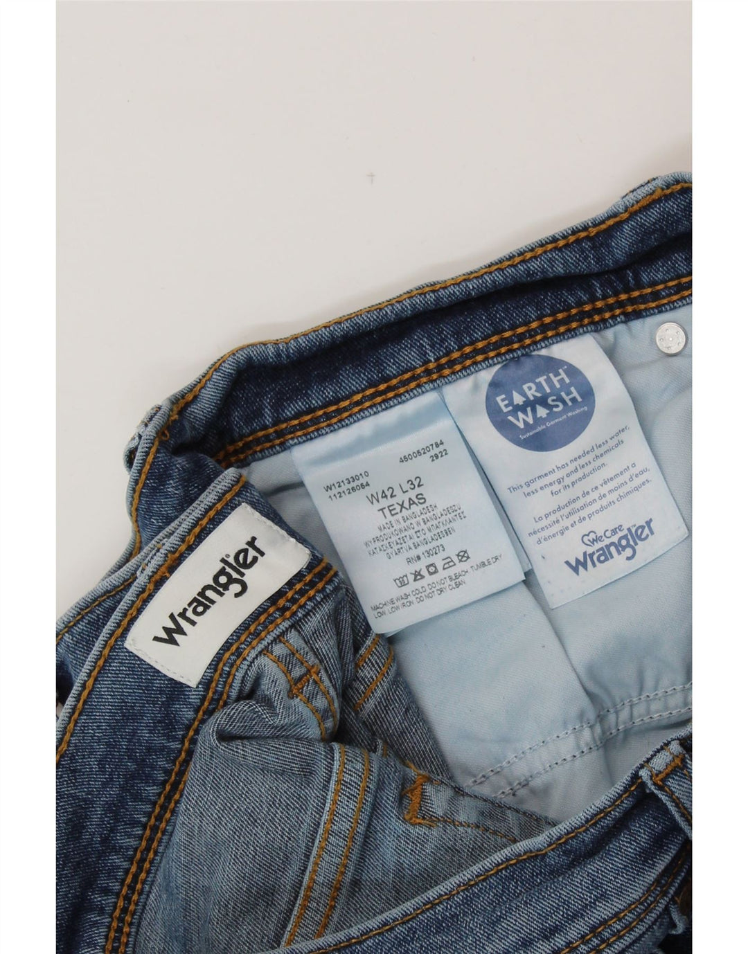 WRANGLER Blugi drepte pentru bărbați Texas W42 L32 Bumbac albastru