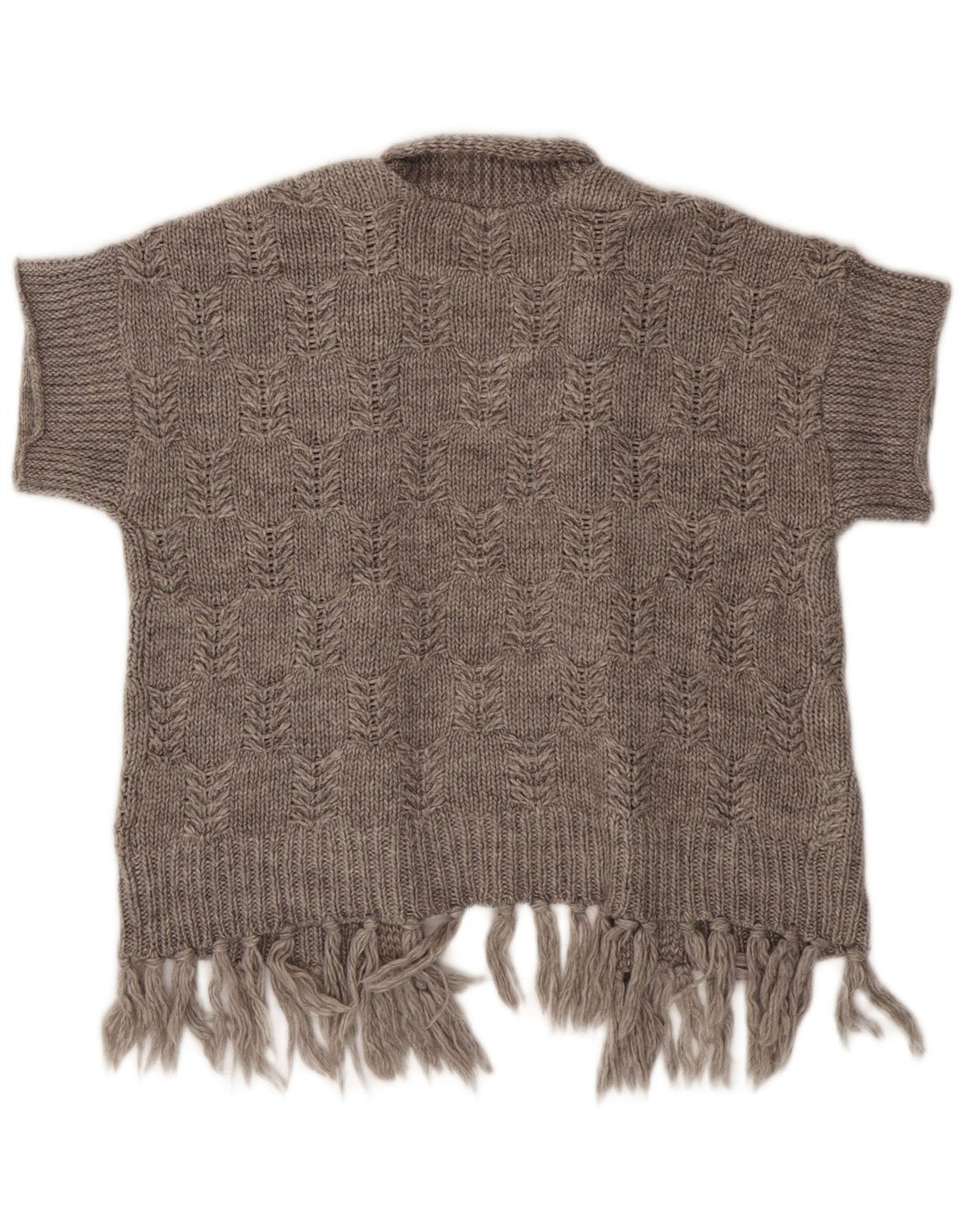 Marks & Spencer Pulover cardigan deschis cu mânecă scurtă pentru femei UK 14 Gri mediu
