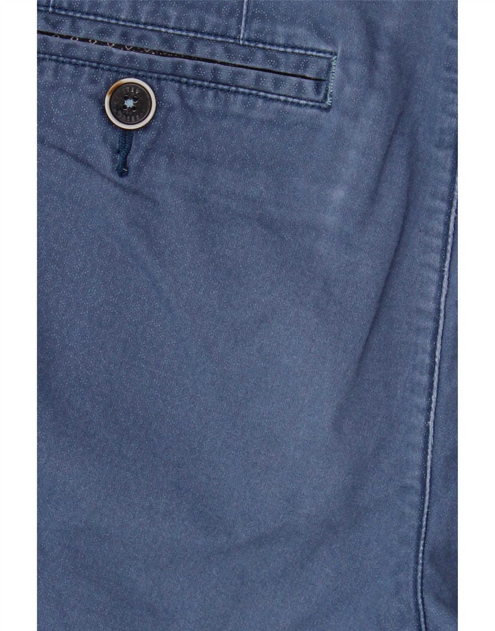 Pantaloni scurți chino pentru bărbați Ted Baker W32, bumbac geometric albastru mediu