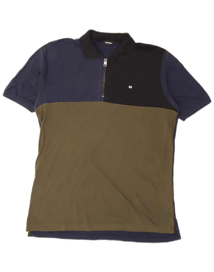 Cămașă polo pentru bărbați Diesel XL, bumbac color-bloc multicolor