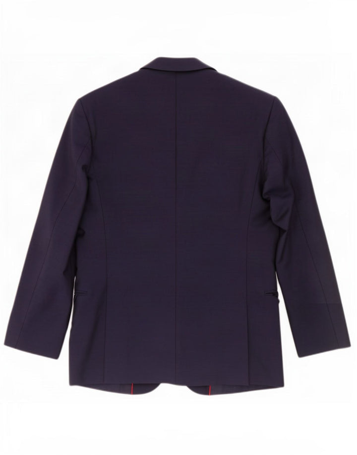 Blazer pentru bărbați Hugo Boss cu 2 nasturi EU 48 Lână medie albastru bleumarin