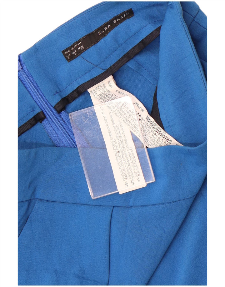 Fusta Mini Zara Femei Mic W26 Poliester Albastru