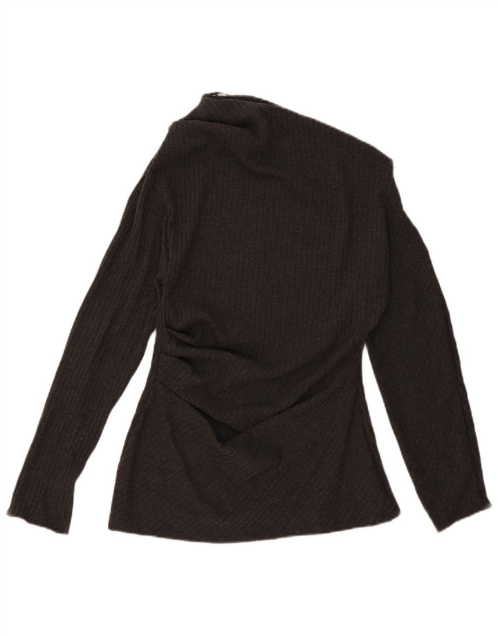 Top cu un umăr pentru femei Zara UK 14, mare, gri, poliester