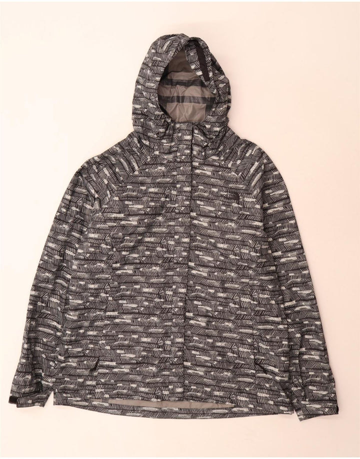 Jachetă de ploaie cu glugă The North Face pentru femei UK 18 XL poliester cu dungi gri