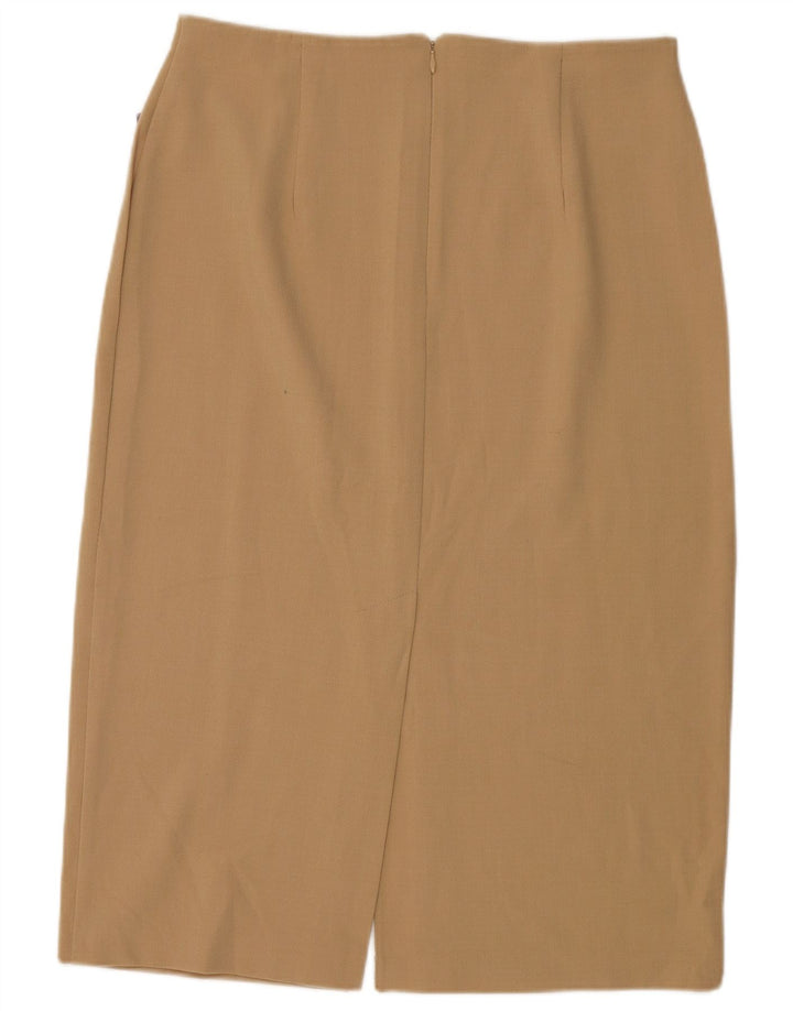 Fusta creion pentru femei Marks & Spencer UK 18 XL W34 poliester bej