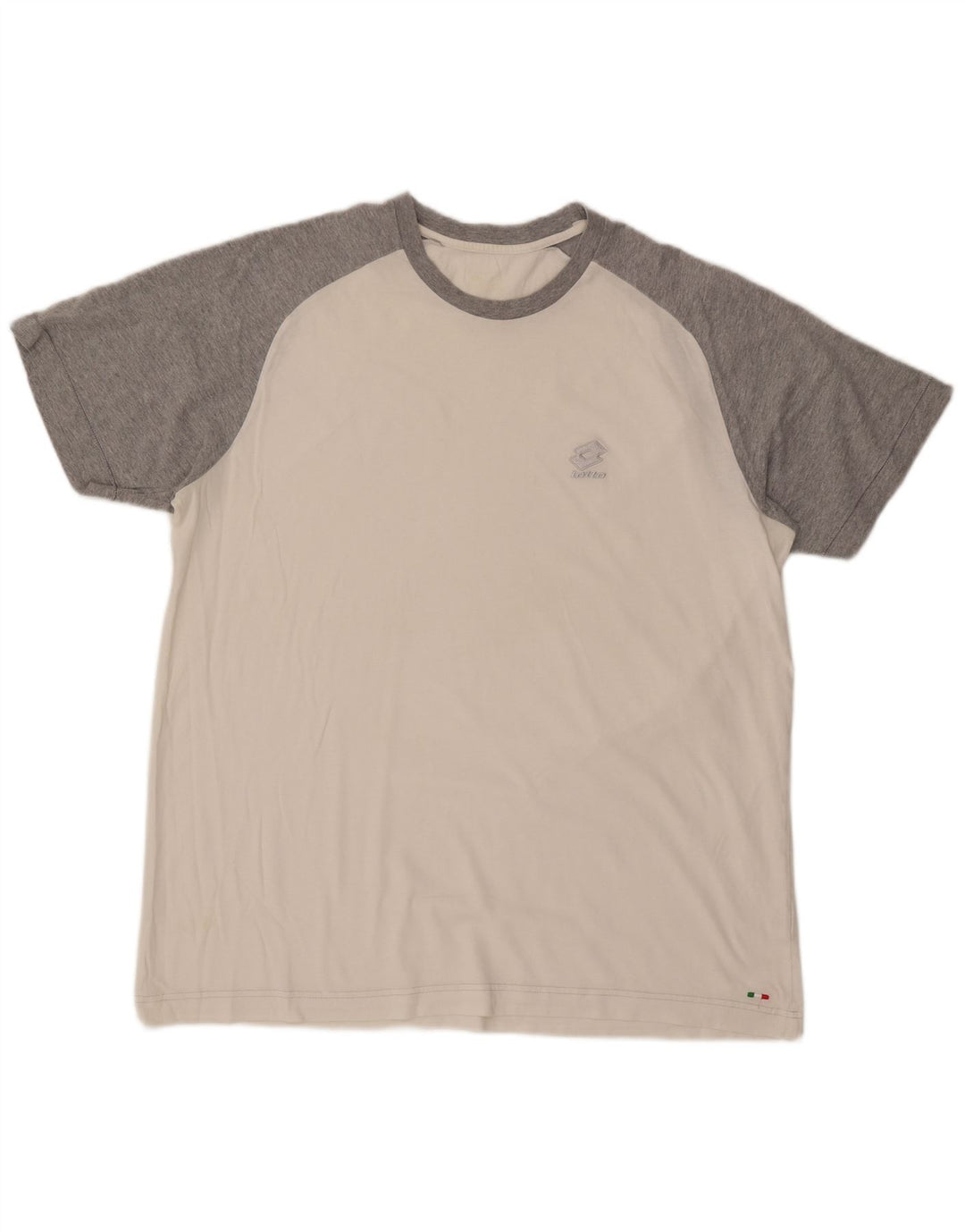 Tricou Bărbați LOTTO Top UK 46/46 3XL Alb Bumbac color bloc