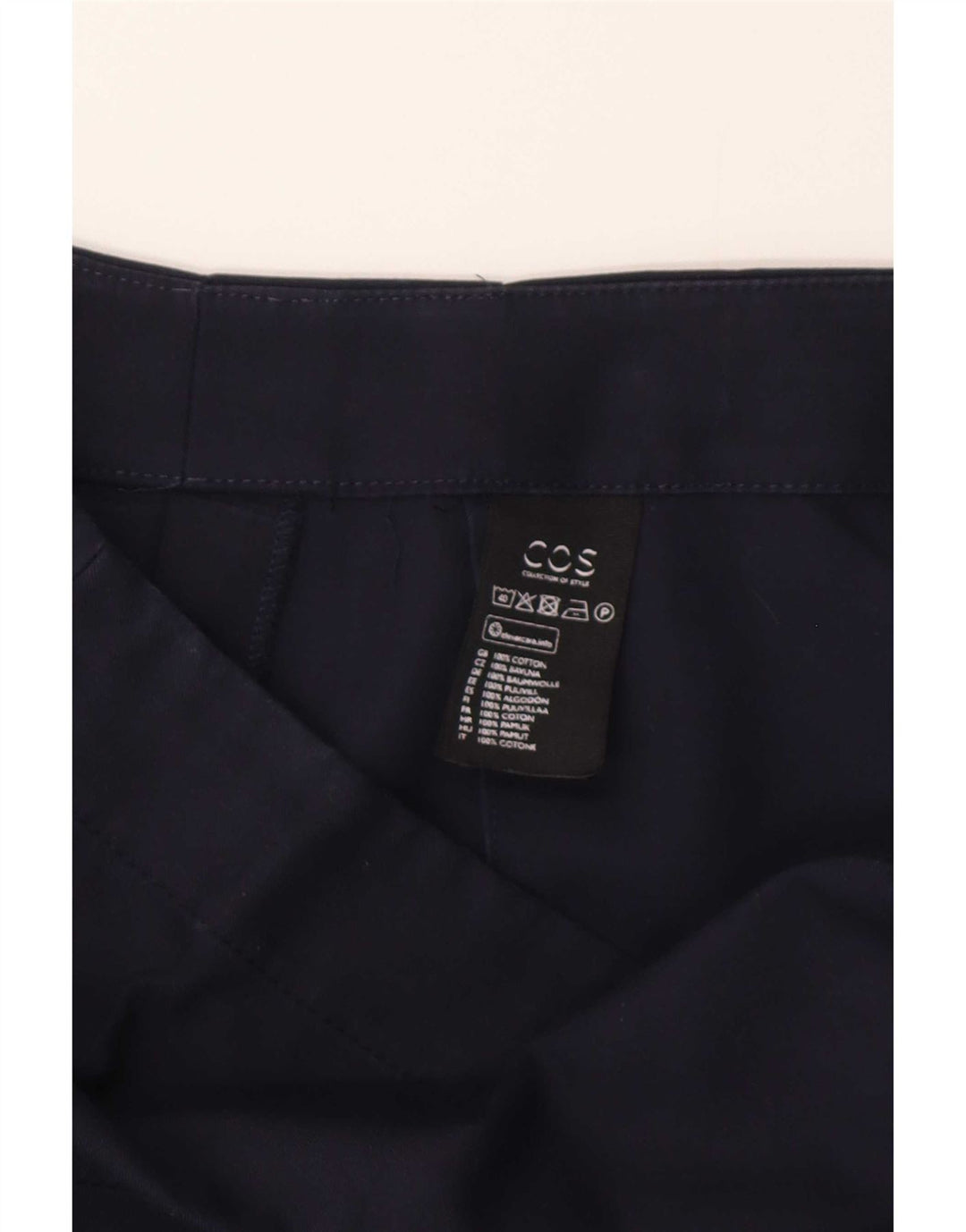 Fusta cargo pentru femei Cos Medium W28 Bumbac bleumarin