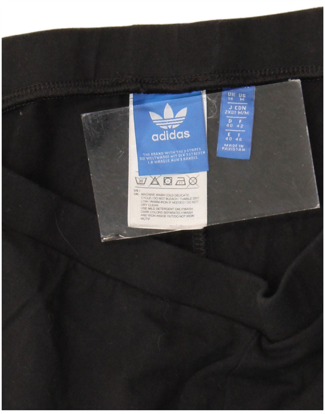 Leggings pentru femei Adidas UK 14, bumbac mediu negru