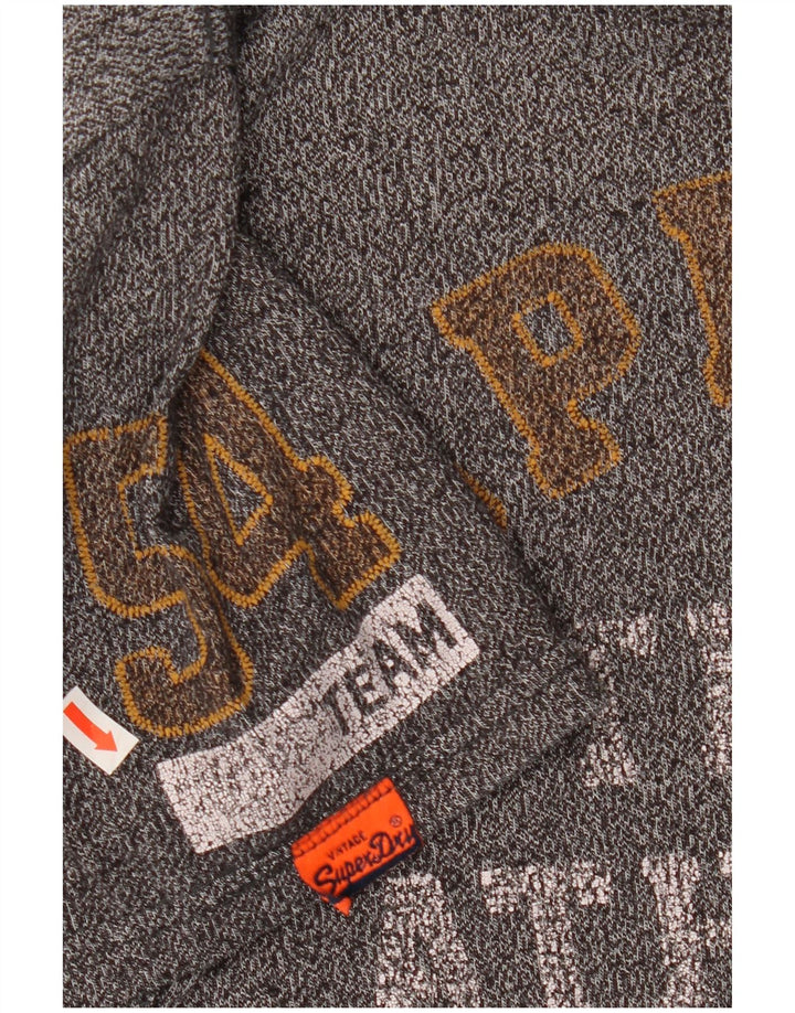 Tricou grafic pentru bărbați SUPERDRY Top mare din bumbac cu pete gri