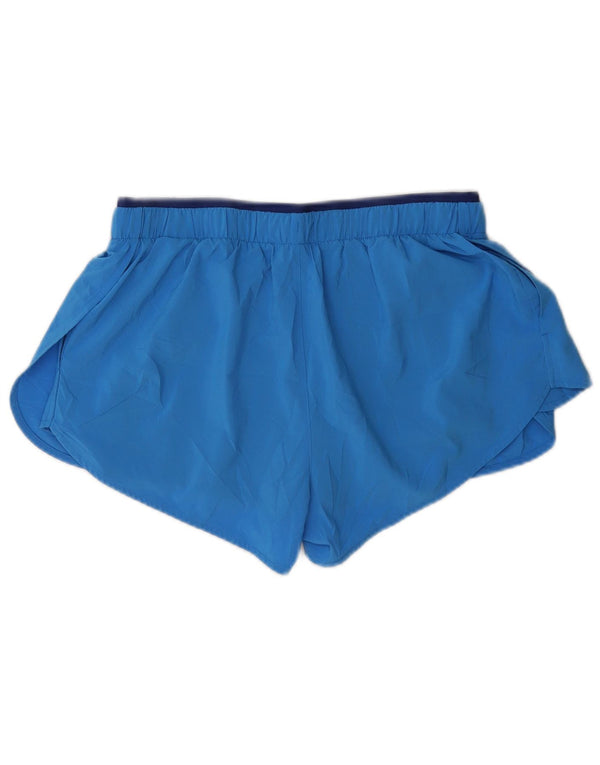 Nike Womens Dri Fit Sport Shorts UK 12 Medium Blue Polyester