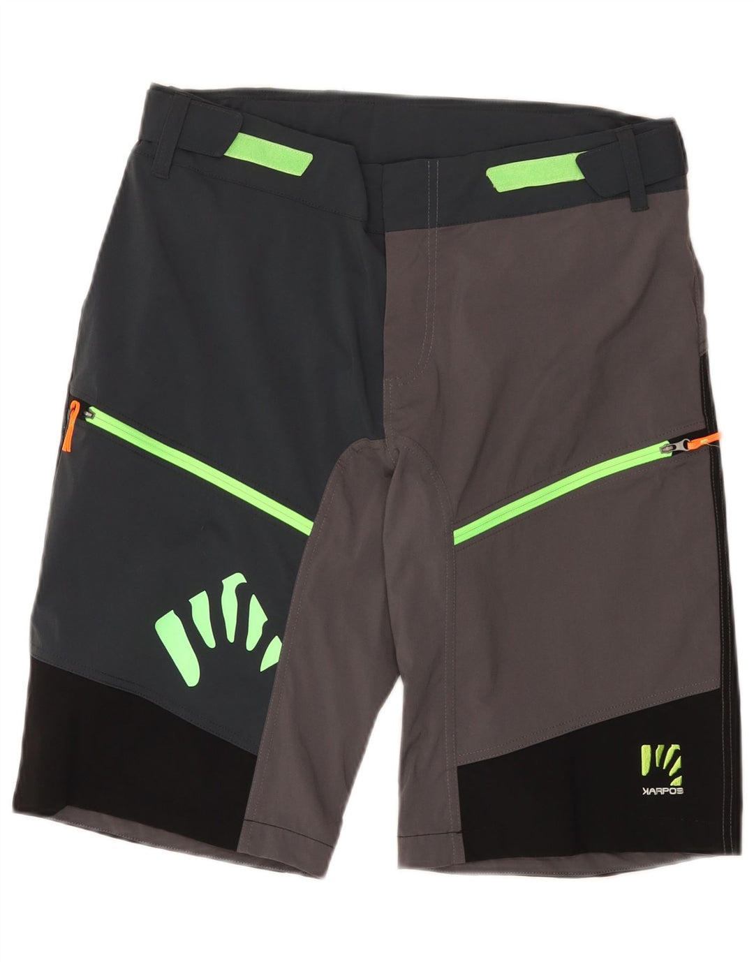Karpos Pantaloni scurți pentru drumeții grafice pentru bărbați, mari W34, gri, poliester color bloc