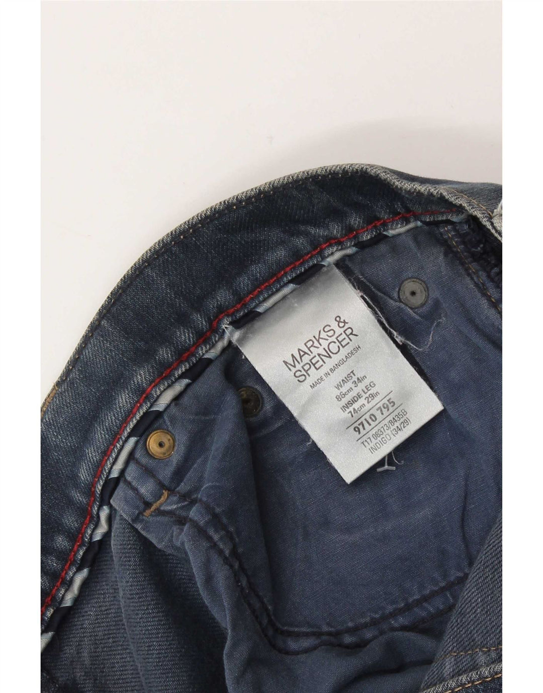 Blugi drepti pentru femei Marks & Spencer W34 L25 Bumbac albastru