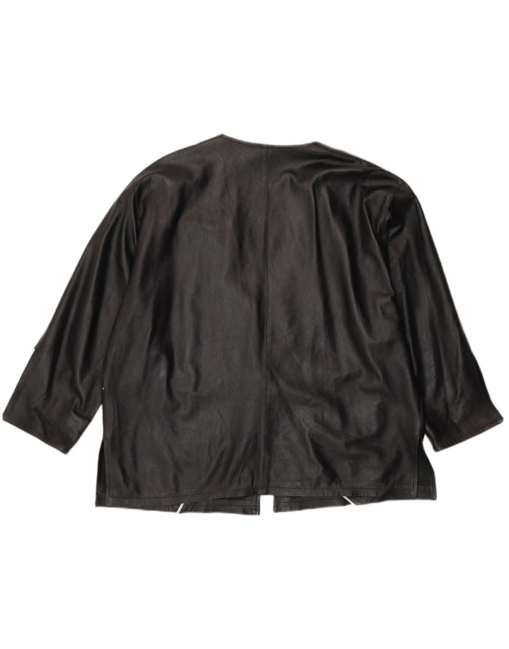 Jachetă de piele pentru femei VINTAGE UK 20 2XL Negru