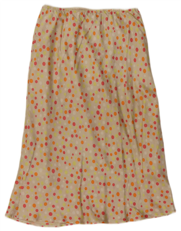 Fusta Maxi pentru femei VINTAGE W26 Bej cu buline mici