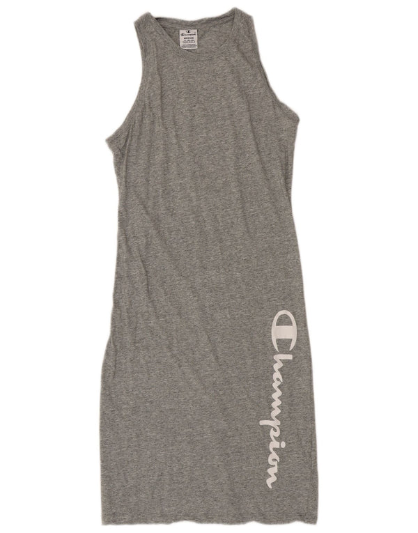 Rochie tricou cu mâneci pentru femei Champion UK 12 Medium Gri Pete