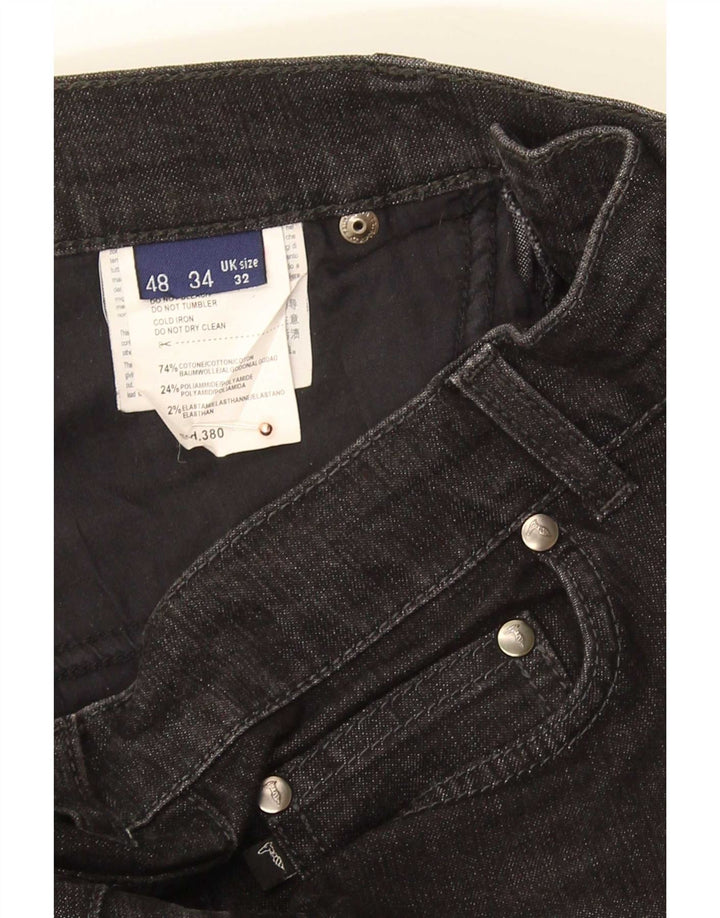 Trussardi Blugi drepti pentru bărbați W32 L32 bumbac negru