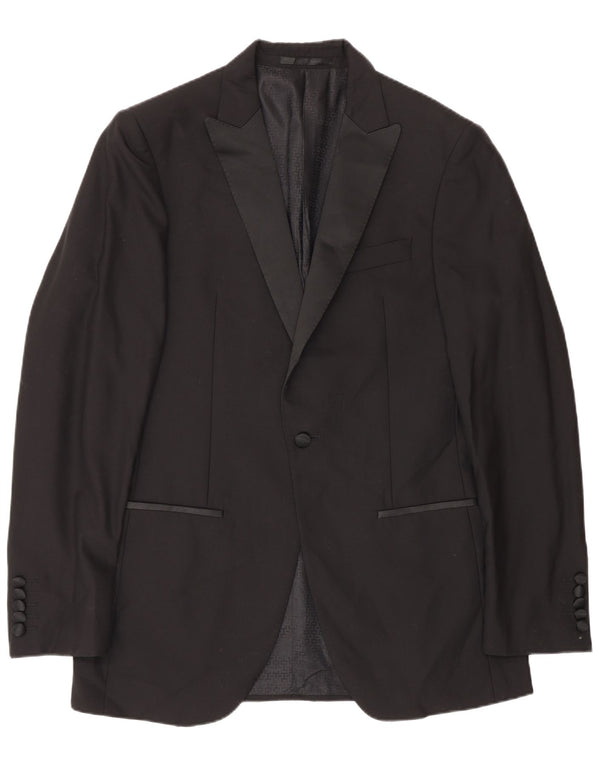 Jachetă pentru bărbați Marks & Spencer Autograph Longline Blazer UK 38 Medium Black