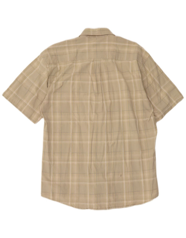 Cămașă cu mânecă scurtă pentru bărbați Camel Active XL, bej, carouri