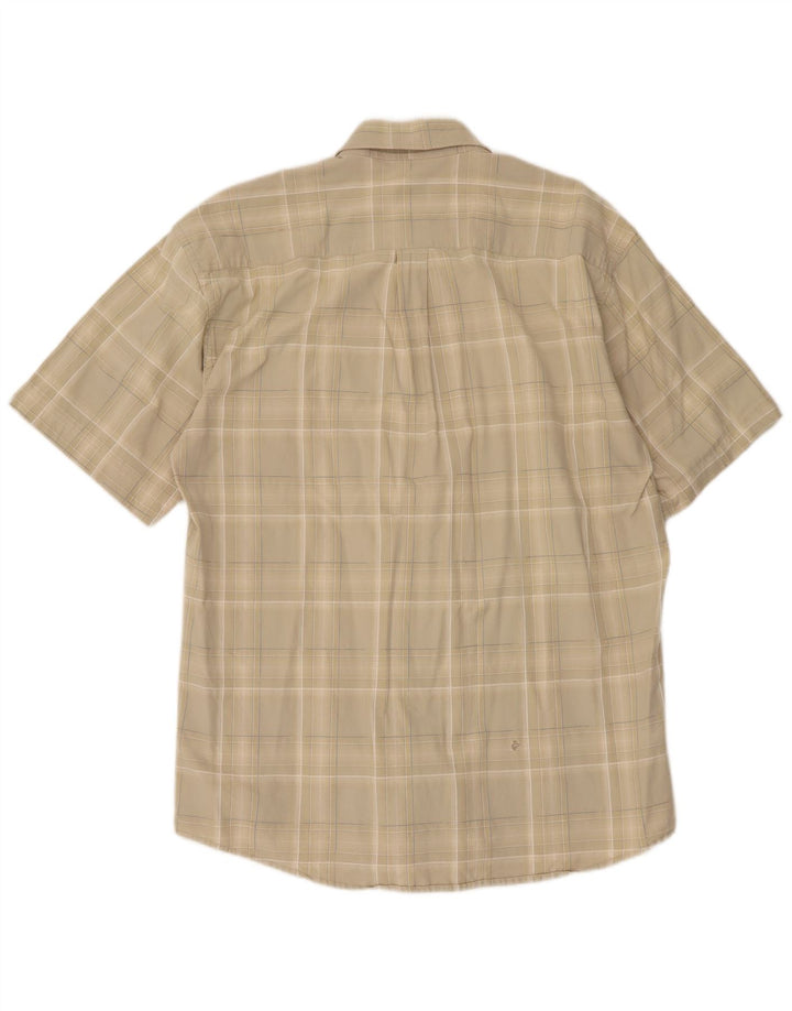 Cămașă cu mânecă scurtă pentru bărbați Camel Active XL, bej, carouri