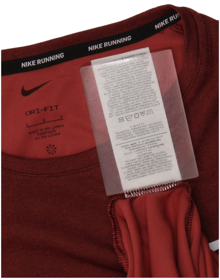 Tricou pentru alergare Nike pentru bărbați Top mare din poliester Bordeaux