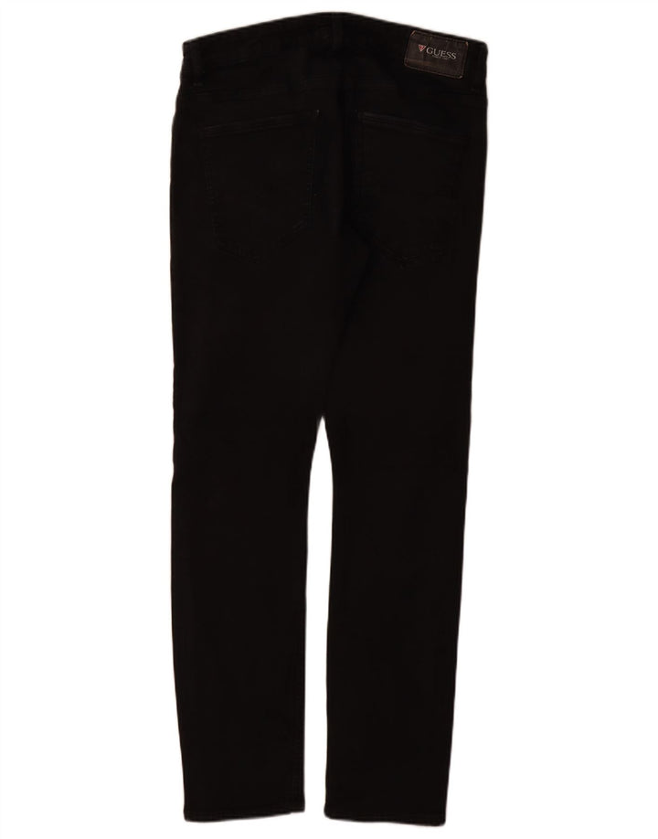 Blugi slim pentru bărbați Guess W31 L31 bumbac negru