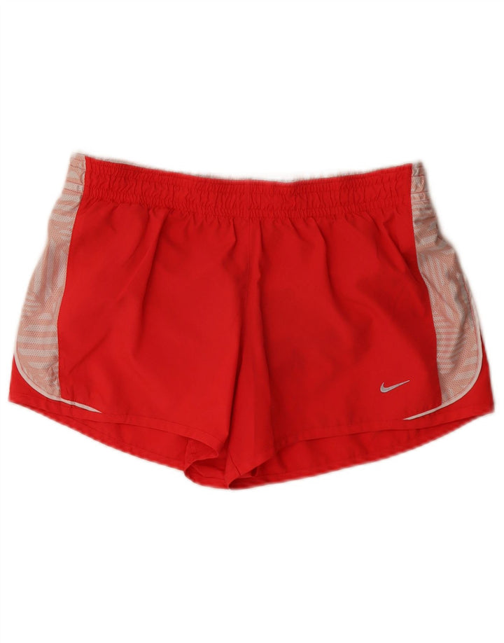 Pantaloni scurti sport Nike pentru femei UK 14 Medium Red Colorblock Poliester