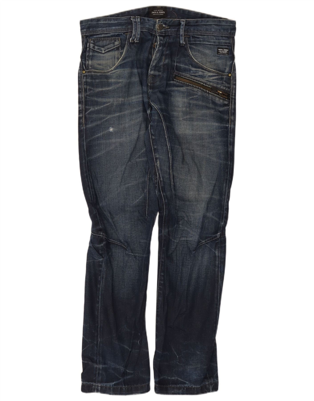 Blugi drepți pentru bărbați Jack & Jones W32 L32 Bumbac albastru