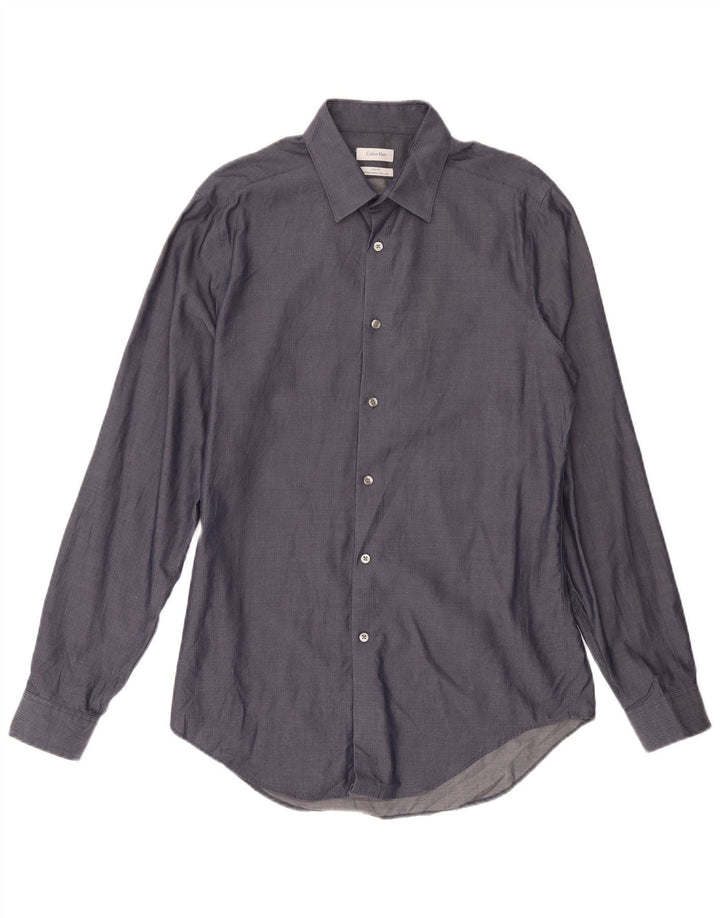 Cămașă pentru bărbați Calvin Klein Jeans Mărimea 15 1/2 Mediu Bluemarin Herringbone