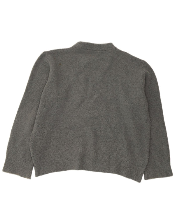 Pulover supradimensionat pentru femei Zara, cu gâtul turn, UK 14 Medium Gri Acrilic