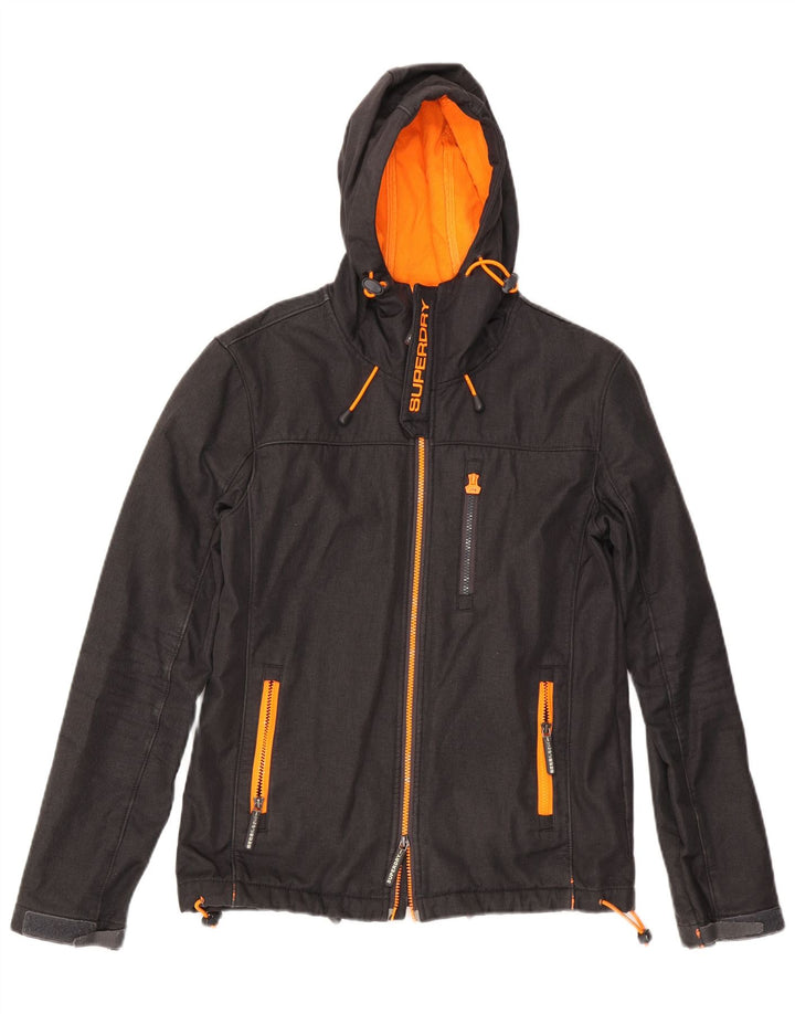 SUPERDRY Windtrekker Windbreaker Jacket cu glugă pentru bărbați UK 38 Medium Black