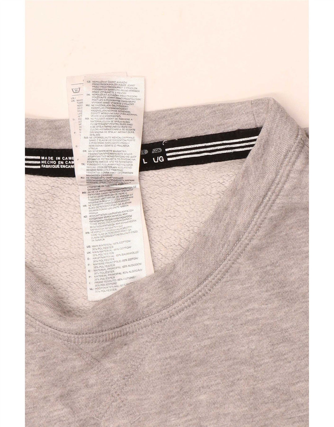 Hanorac grafic pentru bărbați Adidas Jumper mare, gri, bumbac