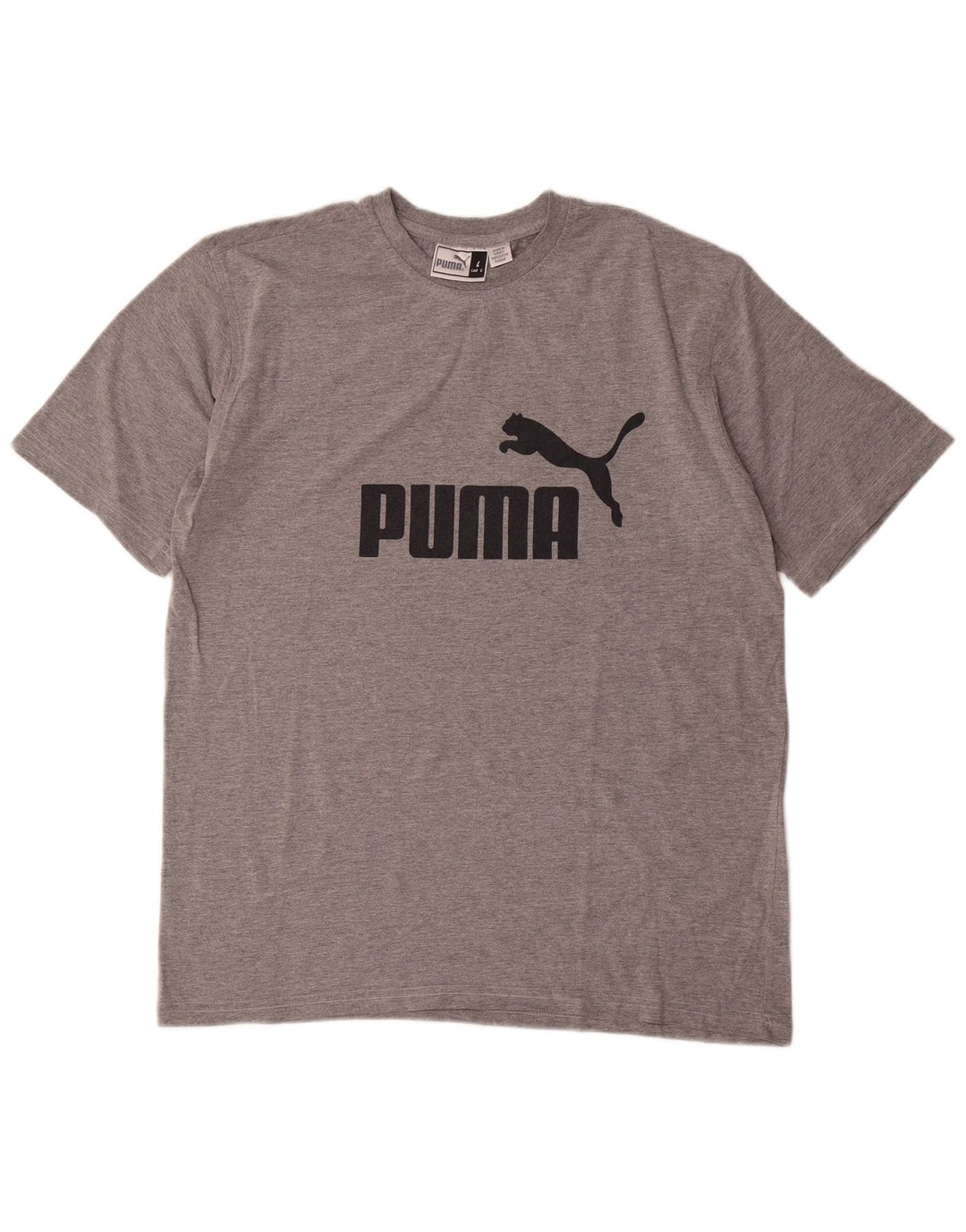 Tricou grafic Puma pentru bărbați Top mare, gri, bumbac cu pete