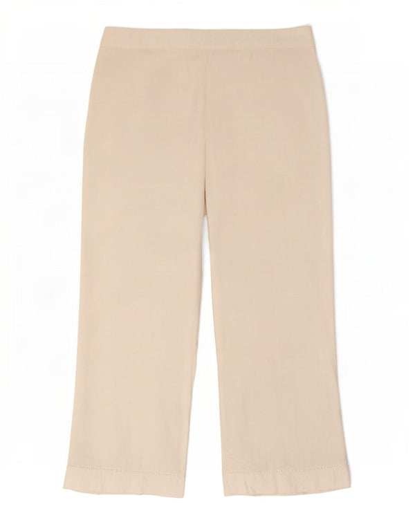 Marks & Spencer Pantaloni casual pentru femei cu picioare largi UK 20 2XL W38 L28 Alb