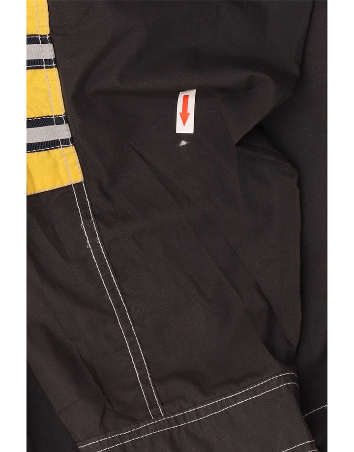 Brugi Mens Trening Top Jacket IT 50 Large Black Colourblock Poliester