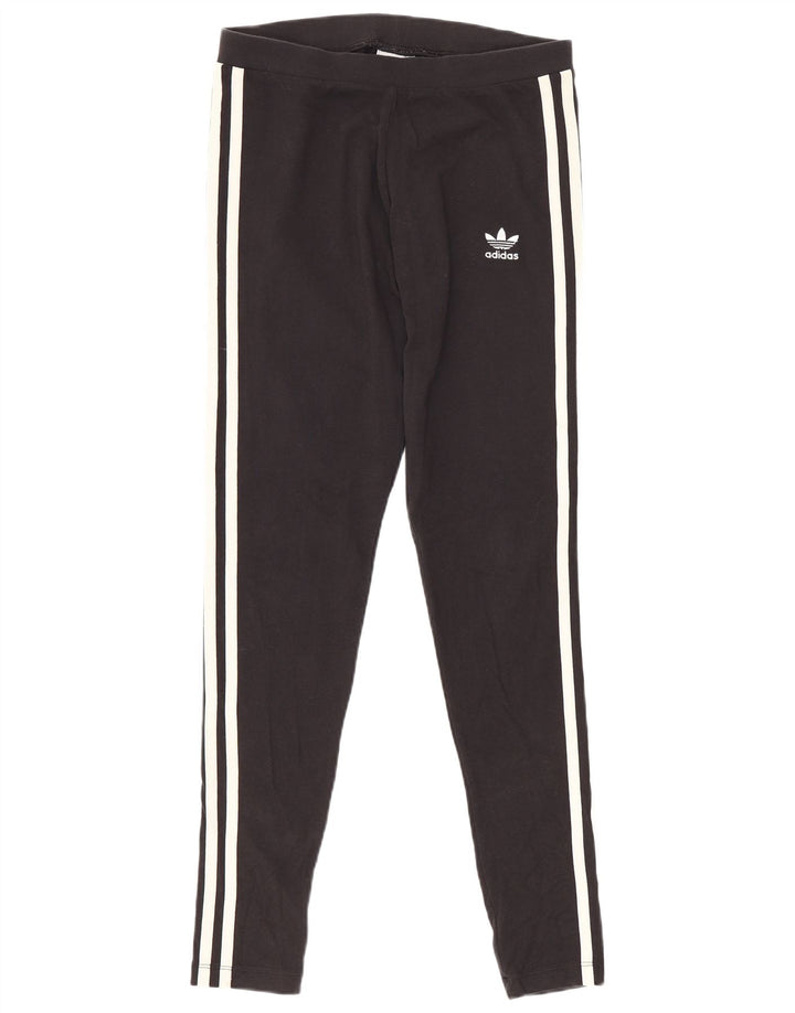 Leggings pentru femei Adidas UK 10 mic bumbac negru