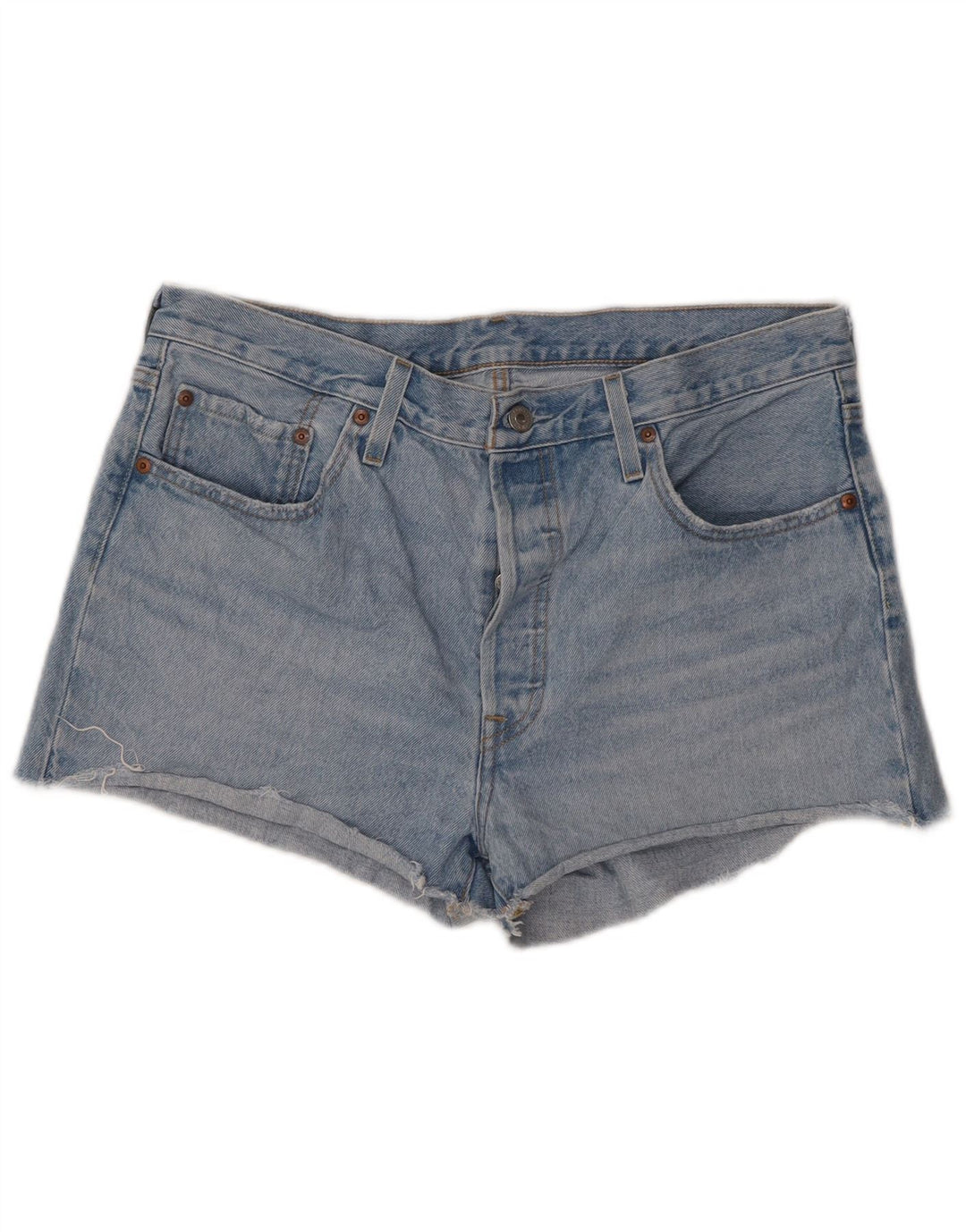 Pantaloni scurți din blugi pentru femei LEVI'S W33, bumbac albastru mare