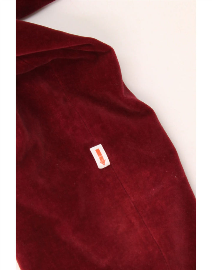 COUNTRY CASUALS Jachetă pentru femei din catifea cu 2 nasturi, UK 14, mare, burgundă