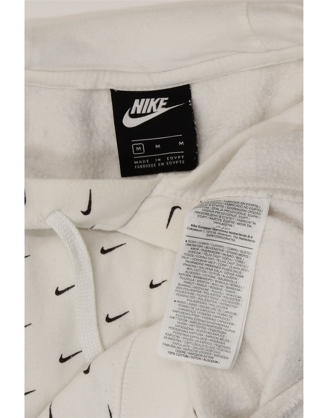 Pulover Nike Grafic pentru bărbați, bumbac alb mediu