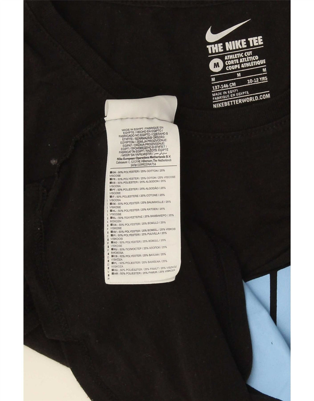 Tricou grafic Nike pentru băieți Athletic Cut Top 10-11 ani Poliester negru