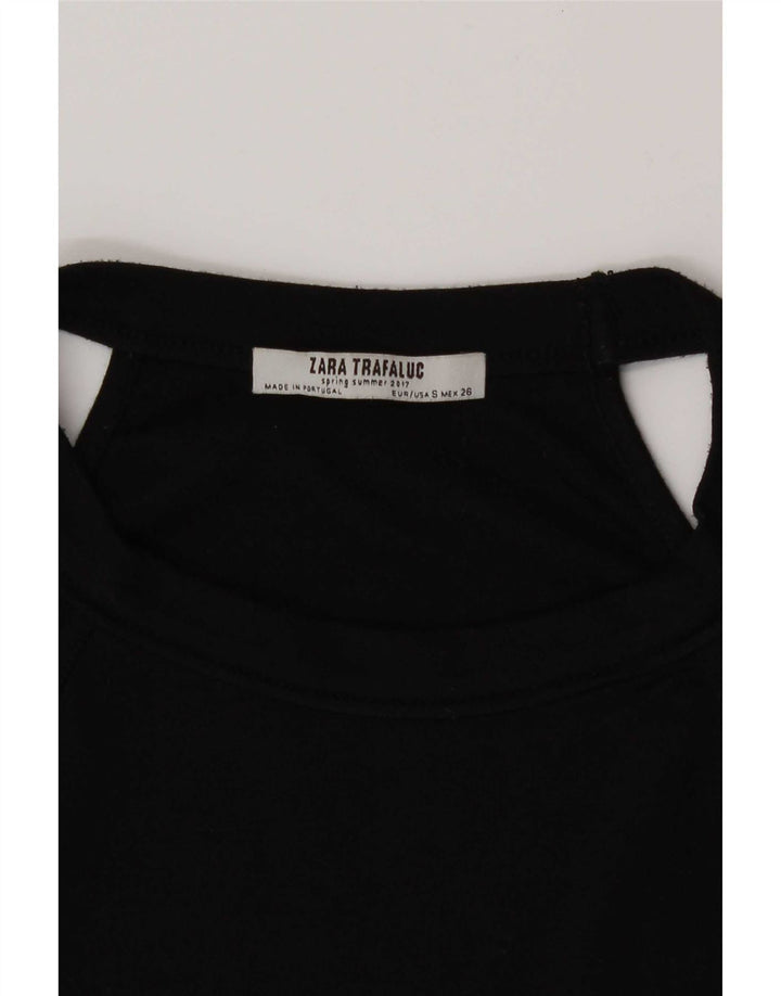 Top Crop Halter pentru femei Zara UK 8 Small Black