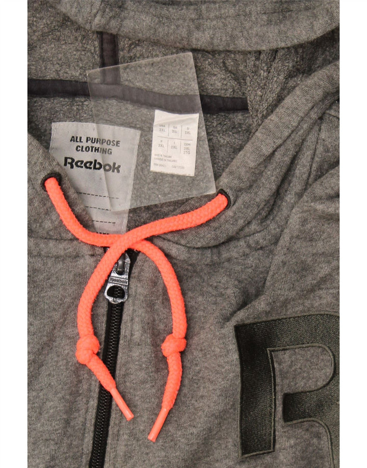 Pulover Reebok Graphic Zip pentru bărbați, 2XL, gri