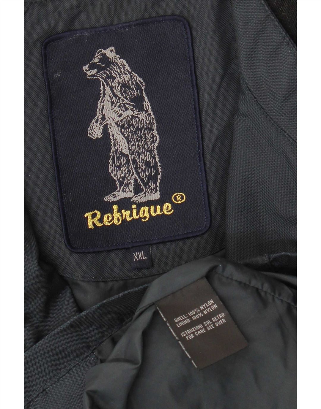 Refrigue Bomber Jacket pentru bărbați Marea Britanie 44 2XL Navy Blue Marine Colorblock