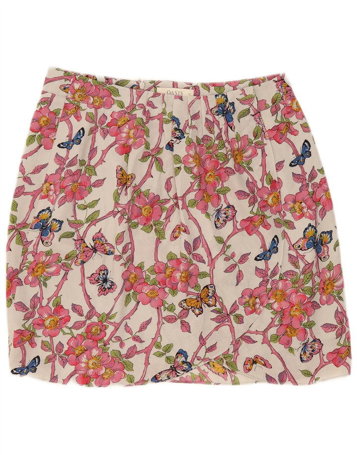 Fusta mini Wrap Oasis pentru femei UK 12 Medium W32 Multicolor Floral