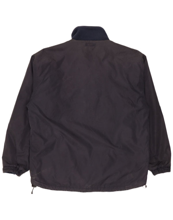 WOOLRICH Mens Reversible Jacket UK 40 Large Navy Blue Nylon