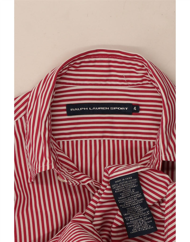 Cămașă pentru femei RALPH LAUREN US 4 Bumbac cu dungi roșii mici