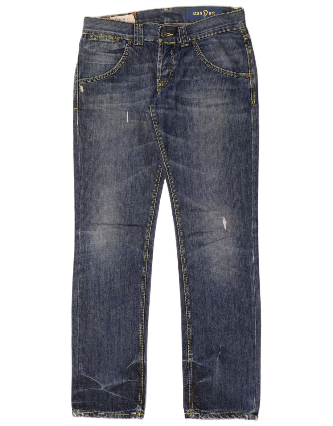 Blugi Dondup Stan Dart drepte pentru femei W29 L32 Bumbac albastru