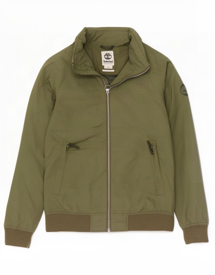 Jachetă de ploaie cu glugă pentru bărbați Timberland UK 38 Poliester kaki mediu
