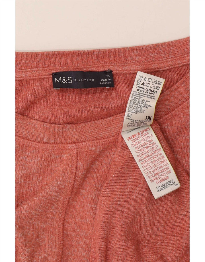 Tricou supradimensionat pentru femei Marks & Spencer, UK 18 XL, viscoză roșie