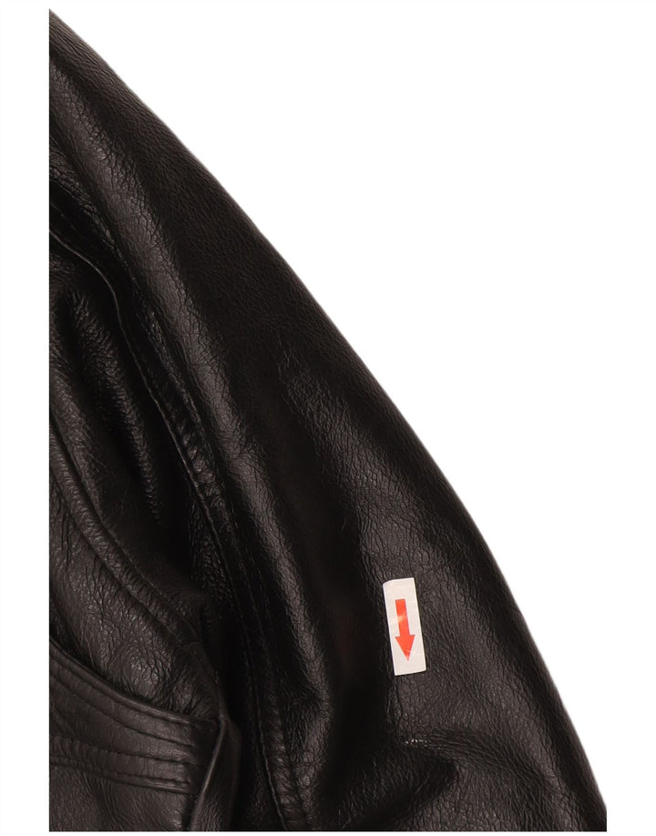 Jachetă de piele vintage pentru bărbați UK 38 Medium Black