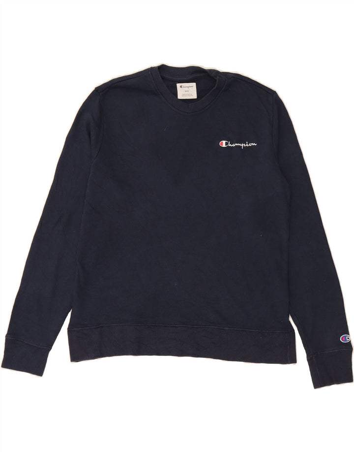 CHAMPION Mens Sweatshirt Jumper Medium Navy Blue Cotton Vintage Champion and Second-Hand Champion from Messina Hembry 